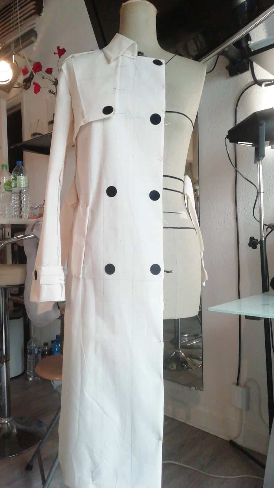 1/2 toile Trench Femme