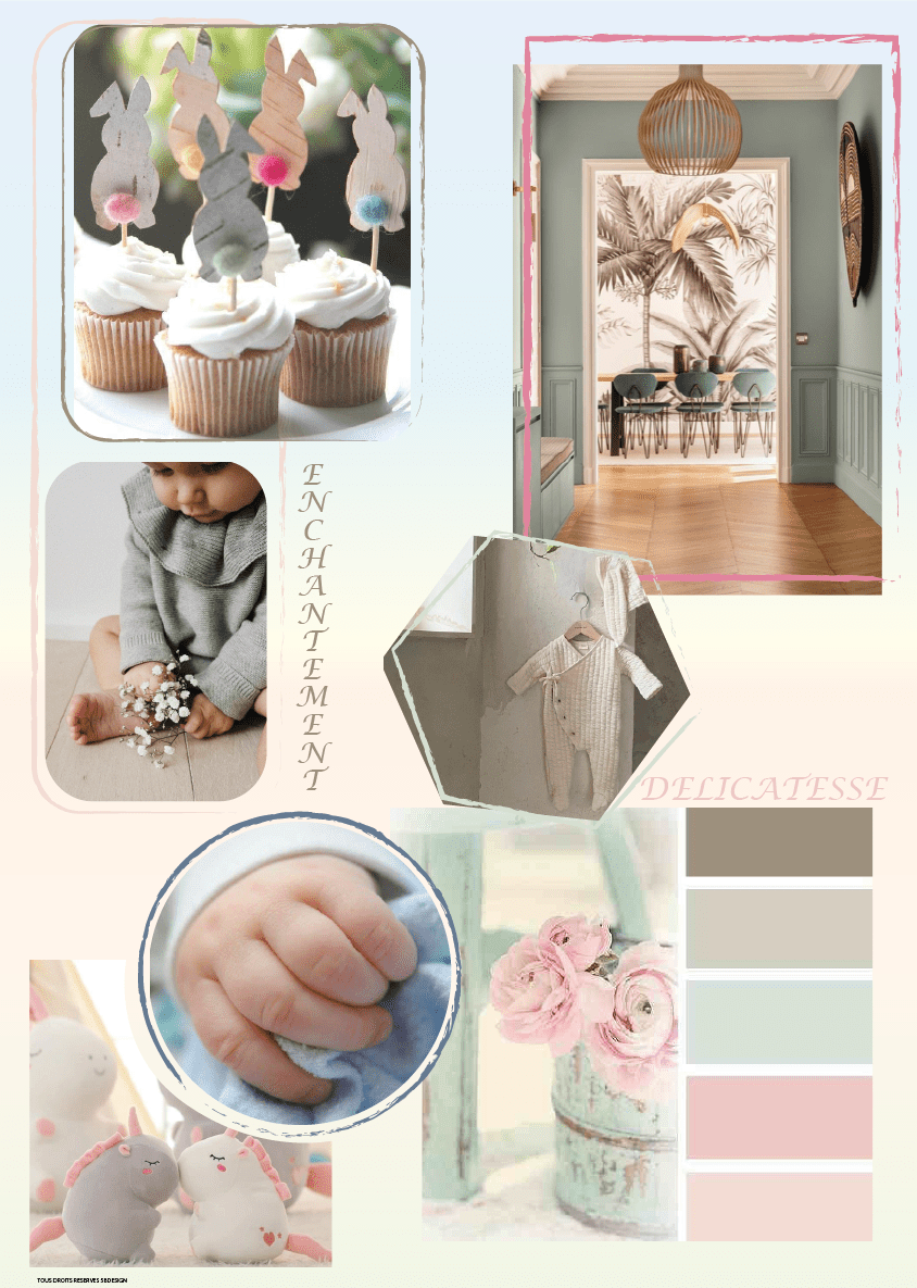 MOODBOARD LAYETTE PUERICULTURE