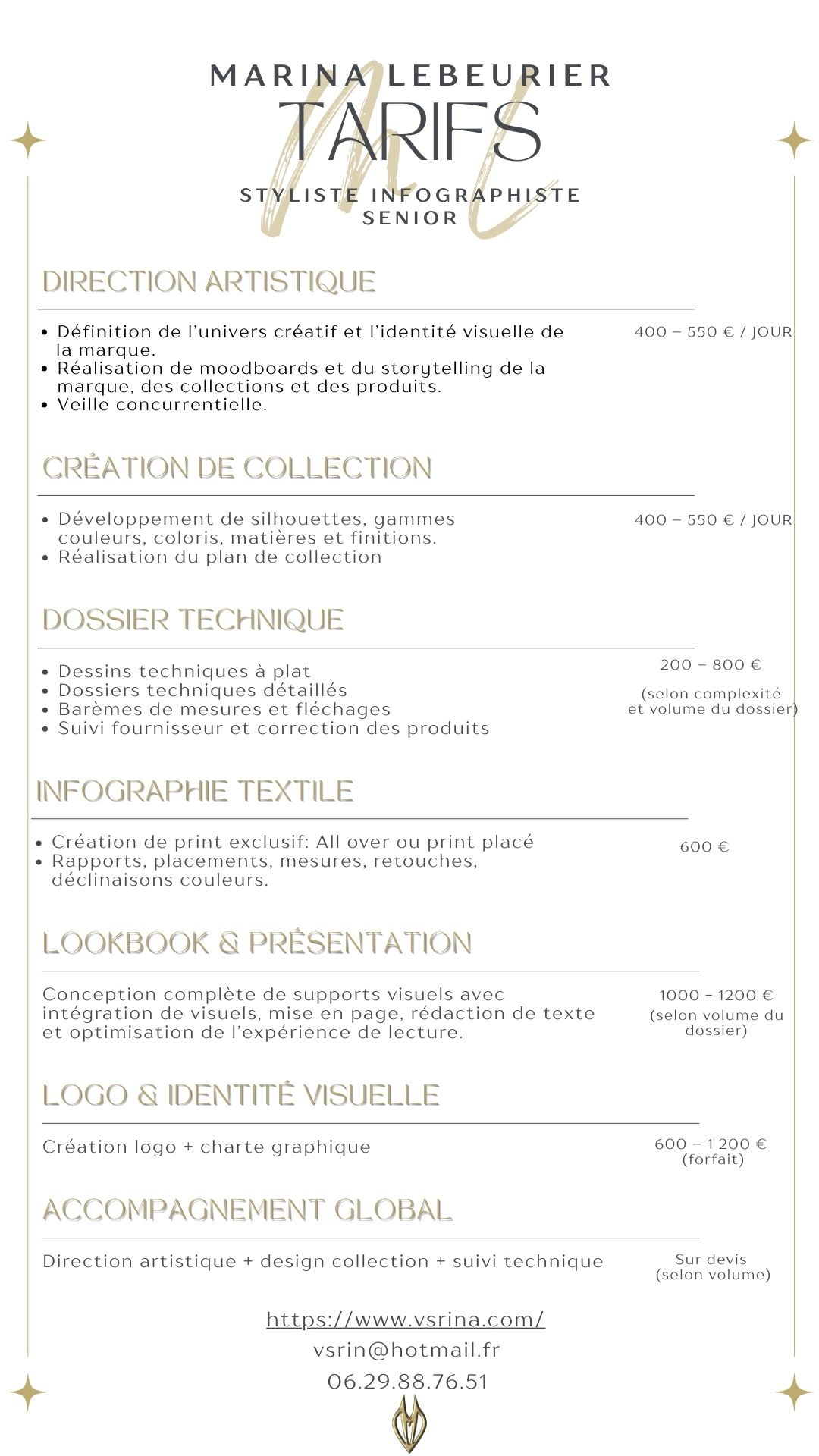 ✨ Prestations Styliste Senior ✨